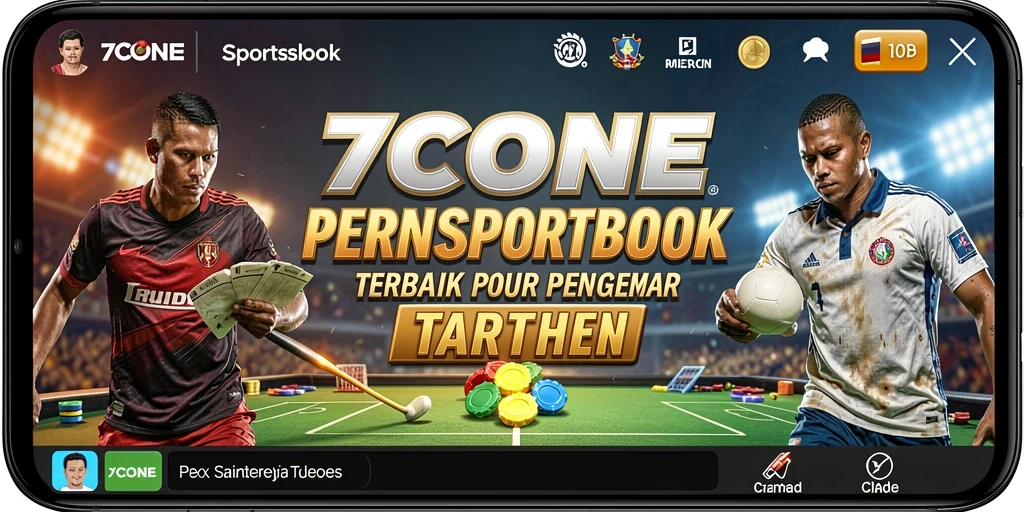 Tampilan antarmuka <strong>7CONE</strong> dengan berbagai pilihan taruhan olahraga.