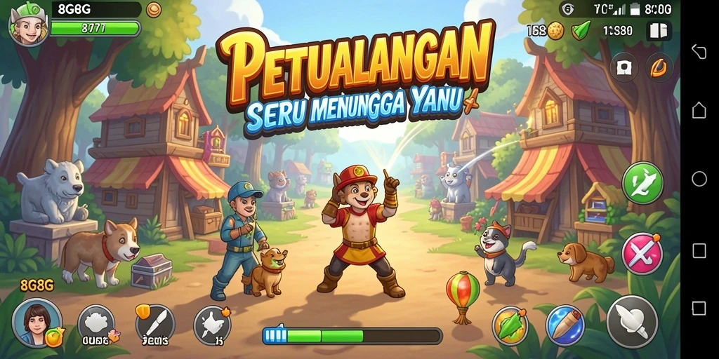 Screenshot dari gameplay seru 8G8G dalam petualangan yang mendebarkan.