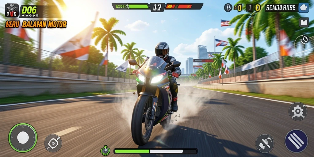 Tampilan seru gameplay D06 yang memacu adrenalin Anda.