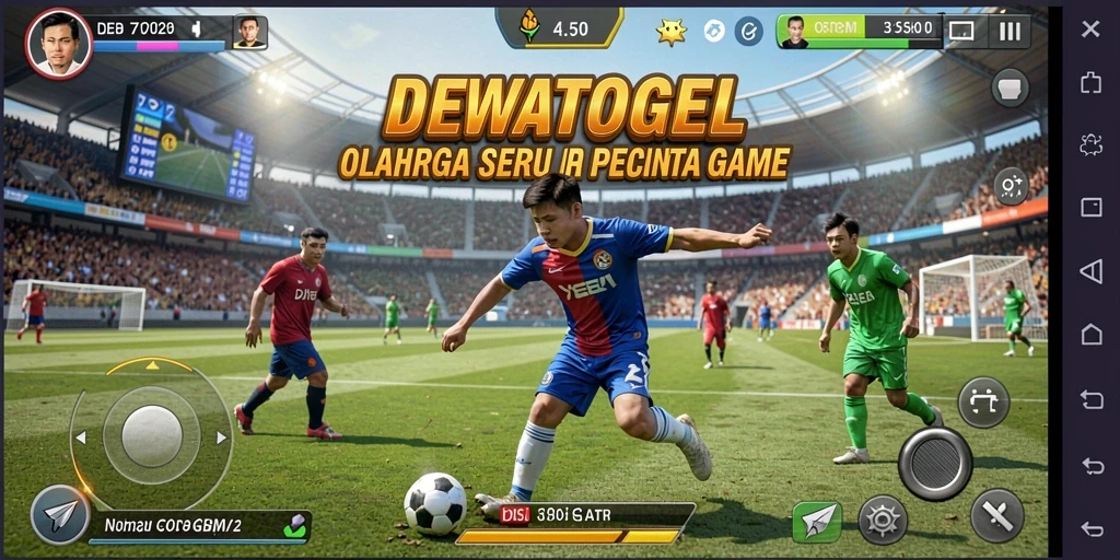 Gameplay seru DEWATOGEL dengan grafis menawan dalam pertandingan olahraga.