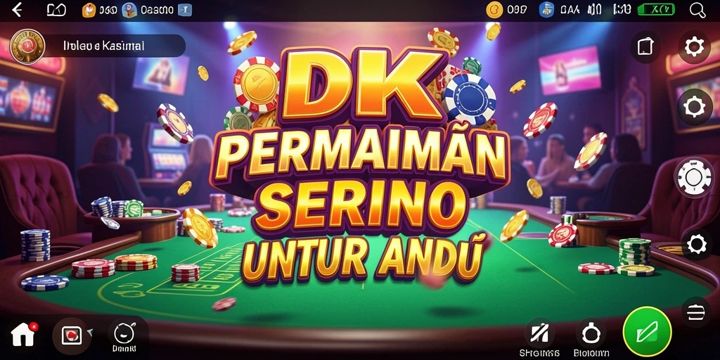 Screenshot dari gameplay seru DKK yang menampilkan suasana kasino.