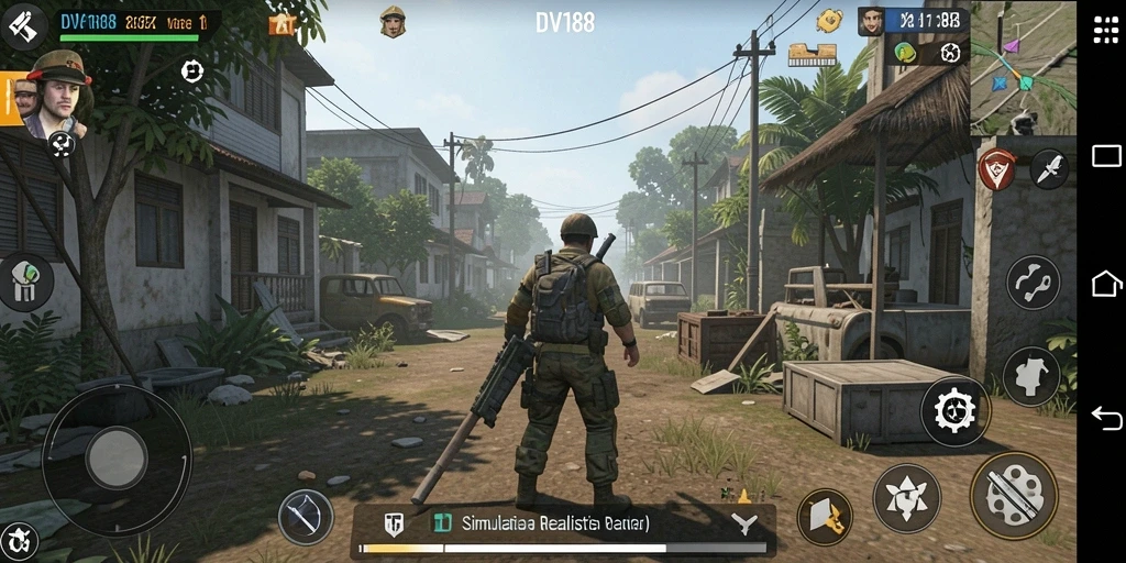 Tampilan gameplay mendalam dari <strong>DV188</strong> menunjukkan aksi simulasi yang menarik.