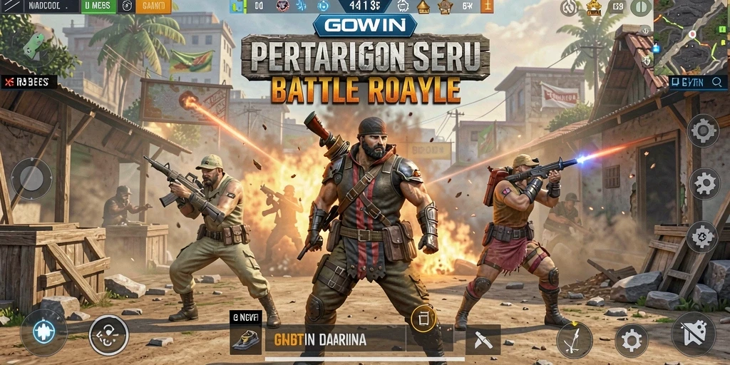 Gameplay seru GOWIN dalam aksi Battle Royale.