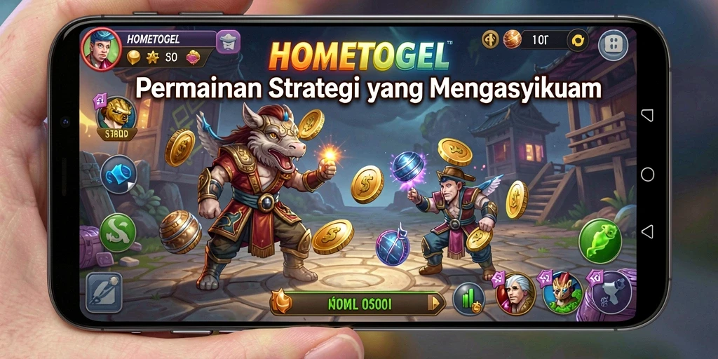 Tampilan menarik dari gameplay HOMETOGEL yang penuh strategi.
