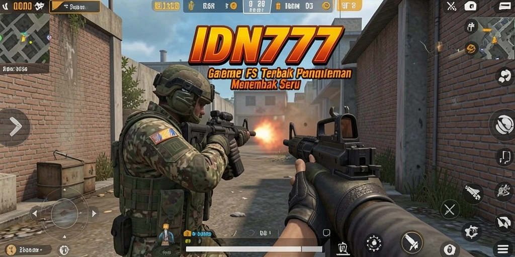 Tangkapan layar gameplay IDN777 dengan aksi menembak intens.