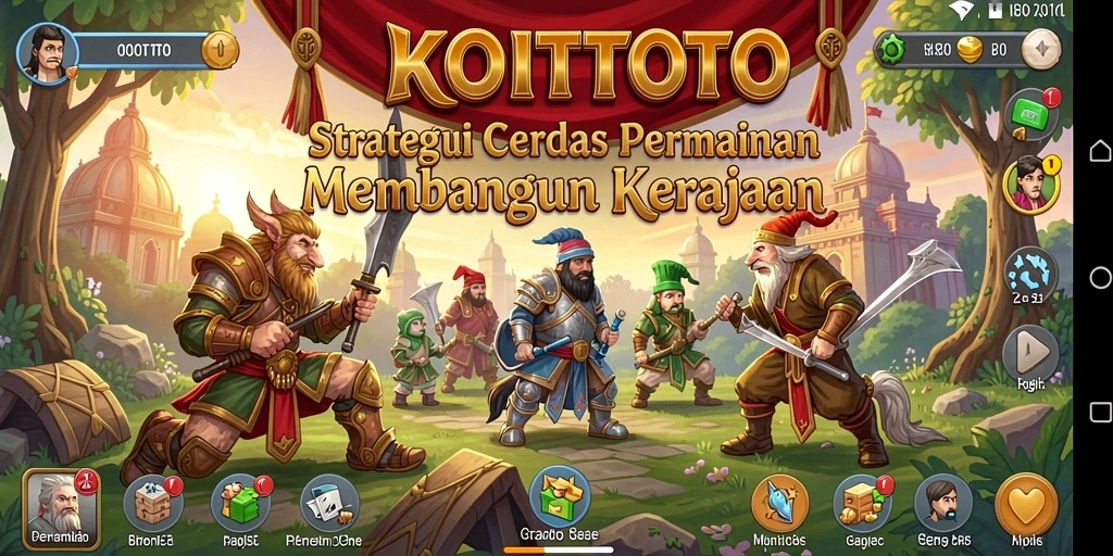 Tampilan gameplay menarik dari KOITOTO dalam membangun kerajaan strategi.