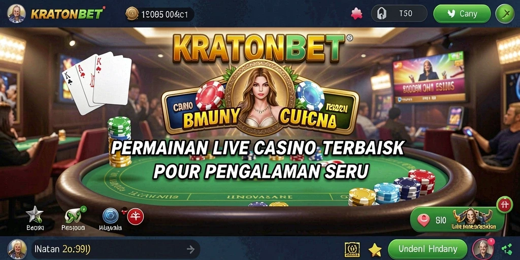 Tampilan gameplay Live Casino dengan dealer profesional yang interaktif.
