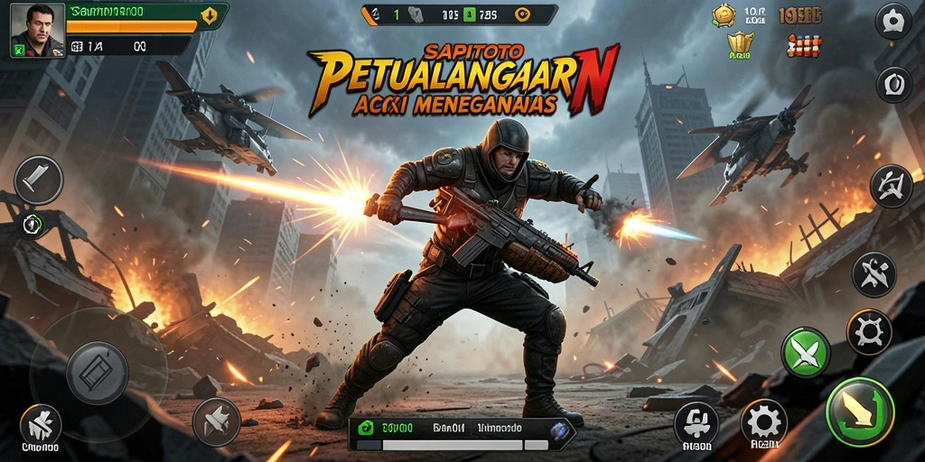Gameplay SAPITOTO yang penuh aksi yang mendebarkan.