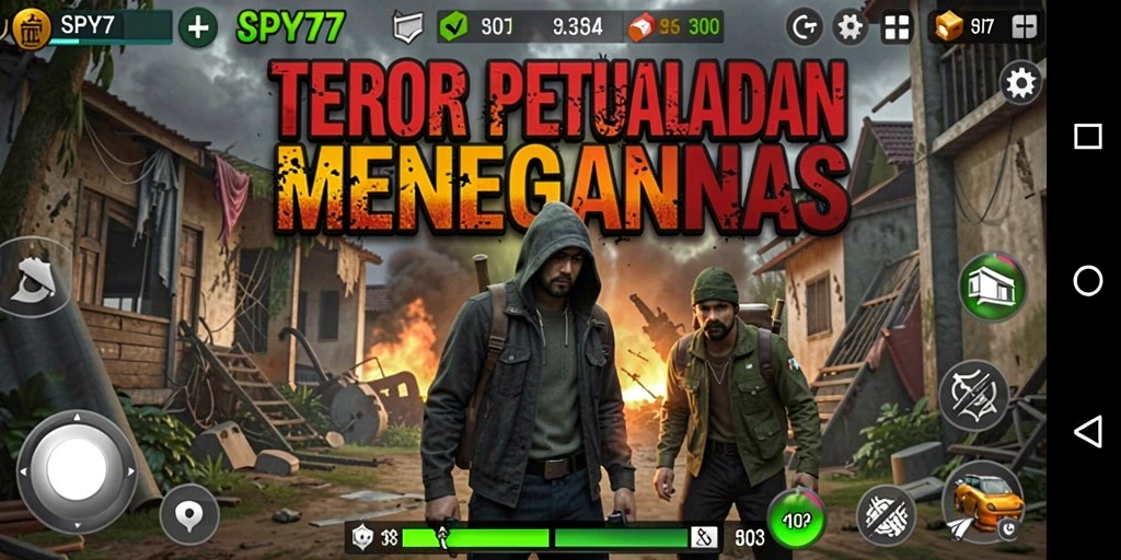 Tampilan gameplay mengerikan dari SPY77 yang menantang.